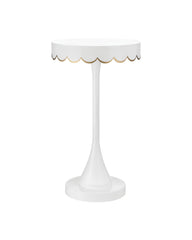 Enid White Accent Table