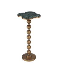 Quatrefoil Green Accent Table