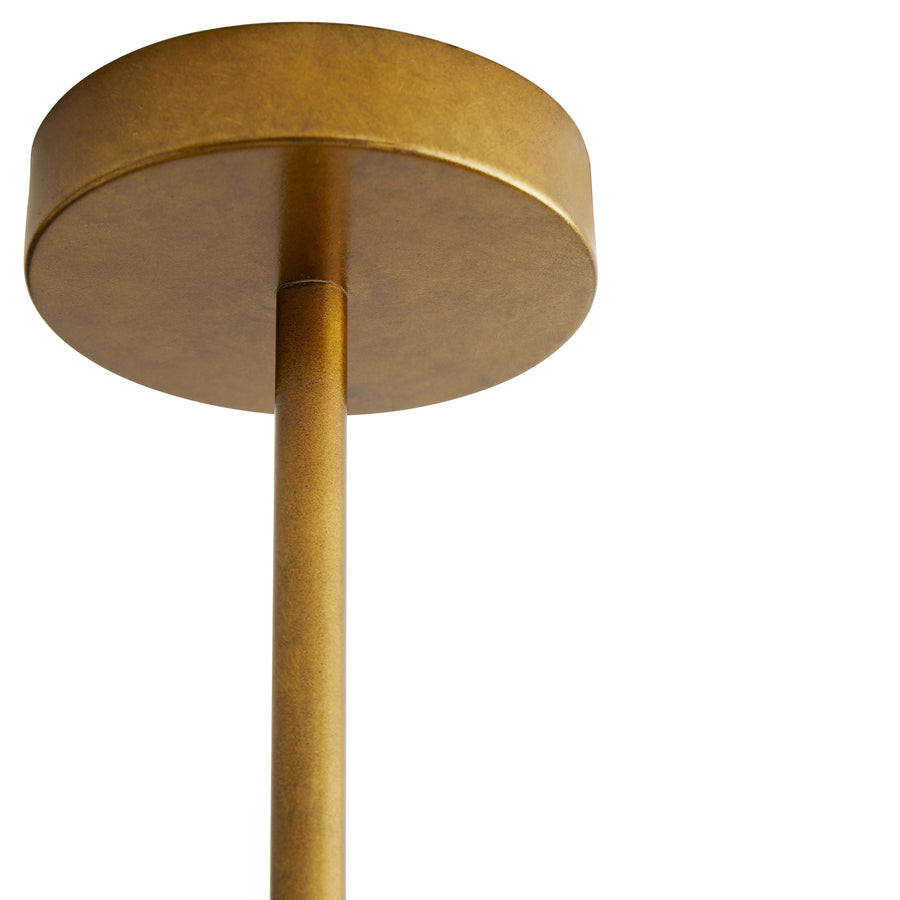Baja Chandelier-Natural Coco Beads, Antique Brass