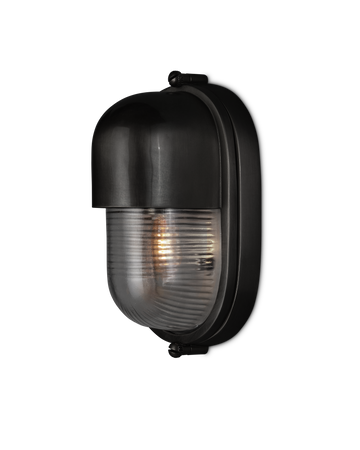 Maritime Black Outdoor Wall Sconce