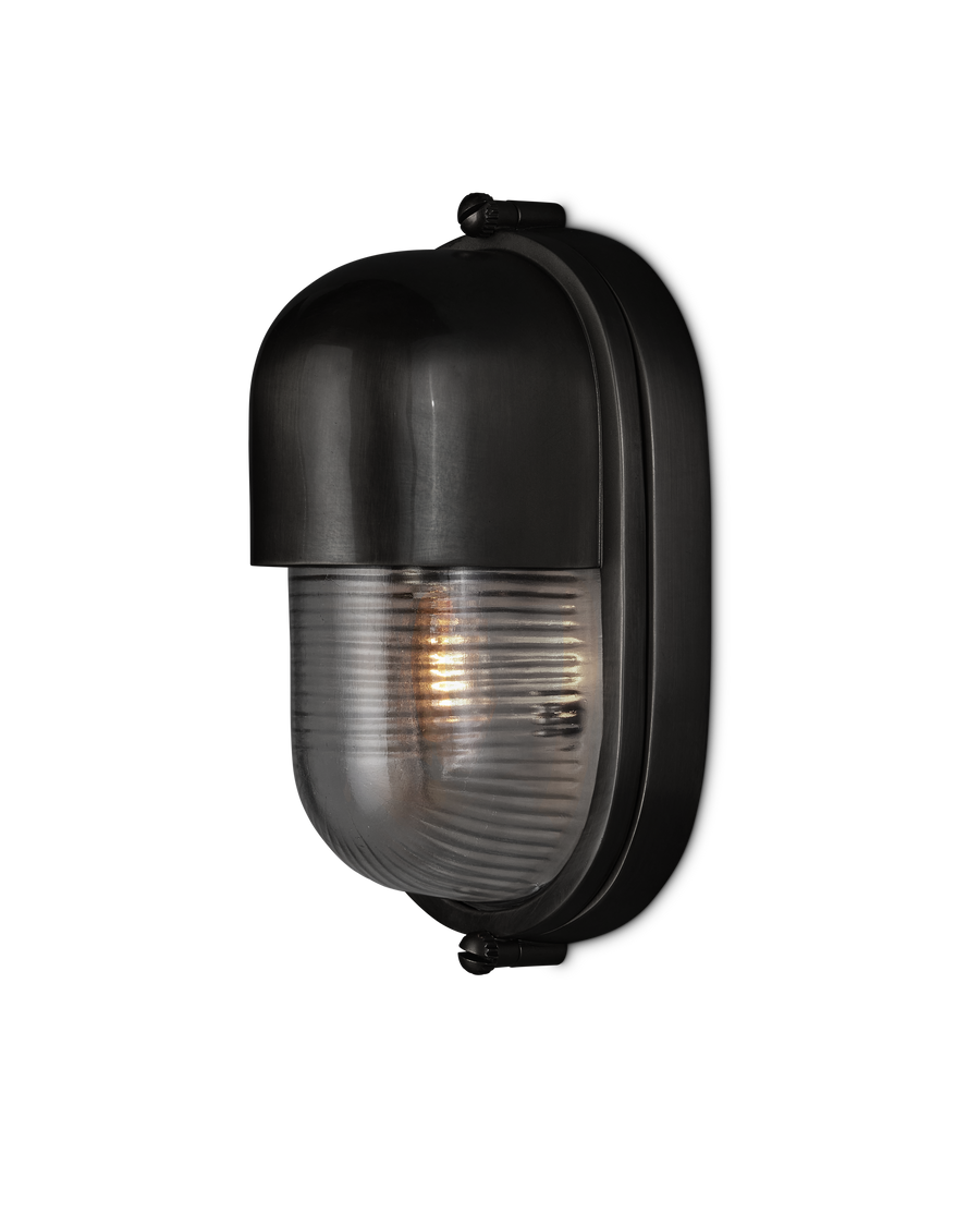 Maritime Black Outdoor Wall Sconce