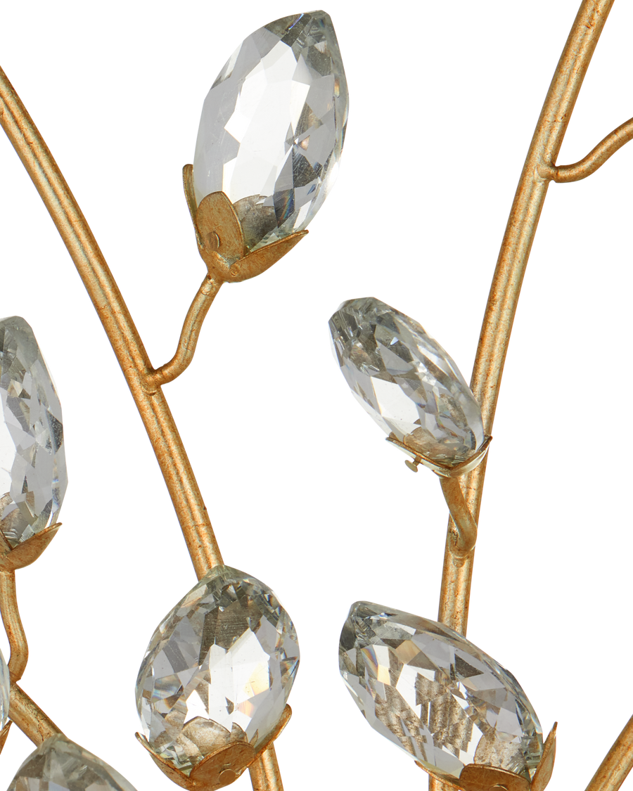 Forget-Me-Not Gold Wall Sconce