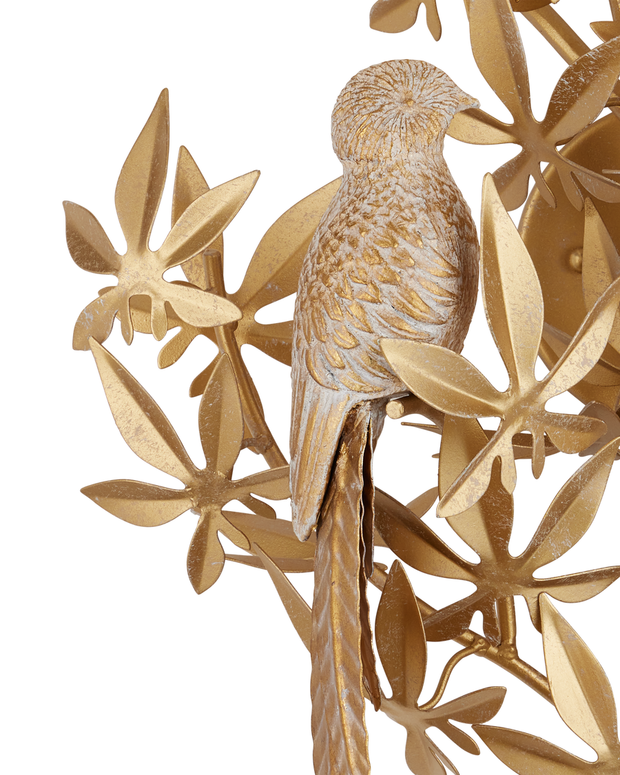 Aviary Gold Wall Sconce, Right