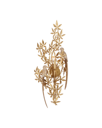 Aviary Gold Wall Sconce, Right