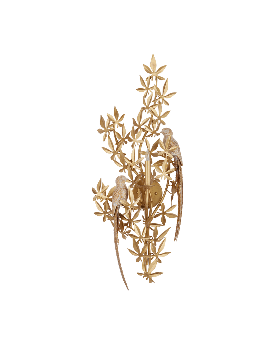 Aviary Gold Wall Sconce, Right