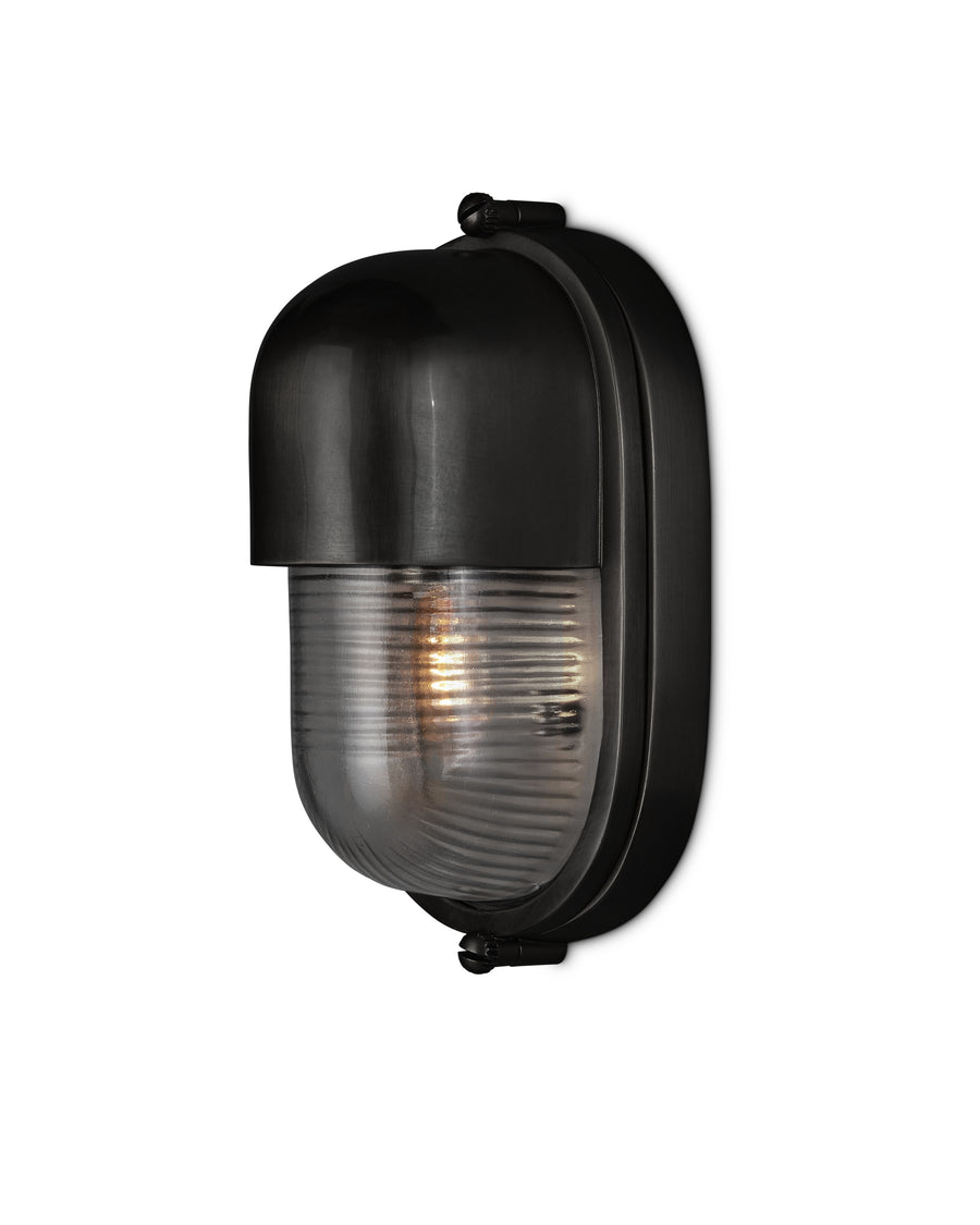 Maritime Black Outdoor Wall Sconce