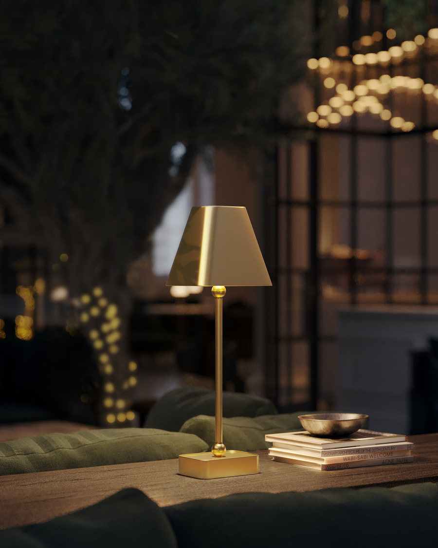 Gadabout Brass Cordless Table Lamp