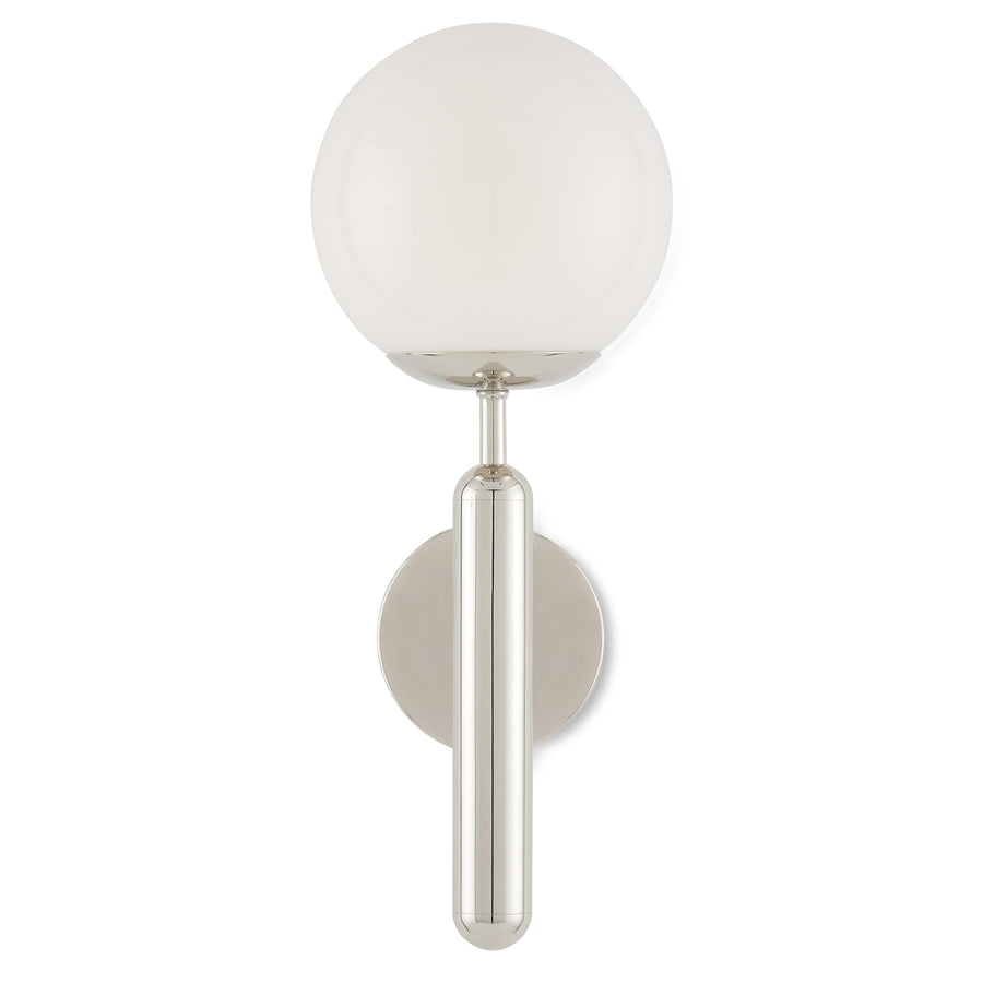 Barbican Single-Light Nickel Wall Sconce - Maison Vogue