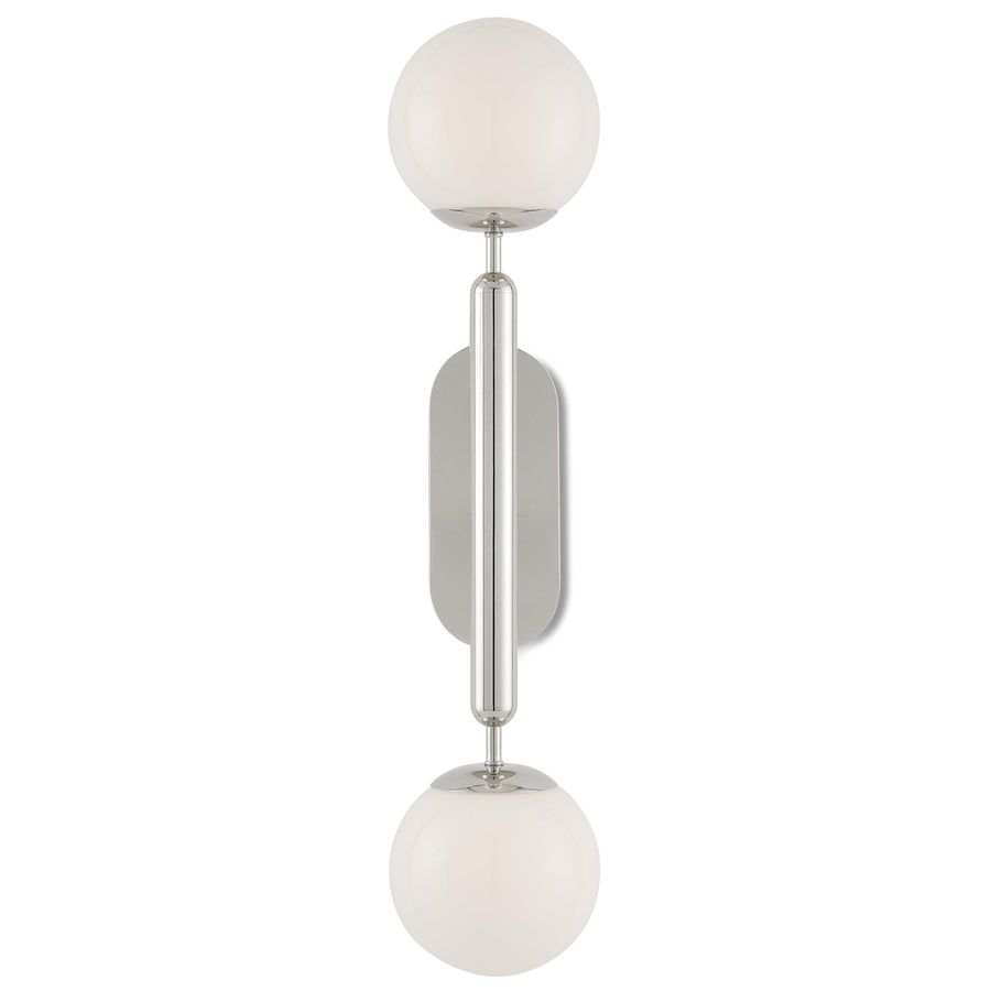 Barbican Double-Light Nickel Wall Sconce - Maison Vogue