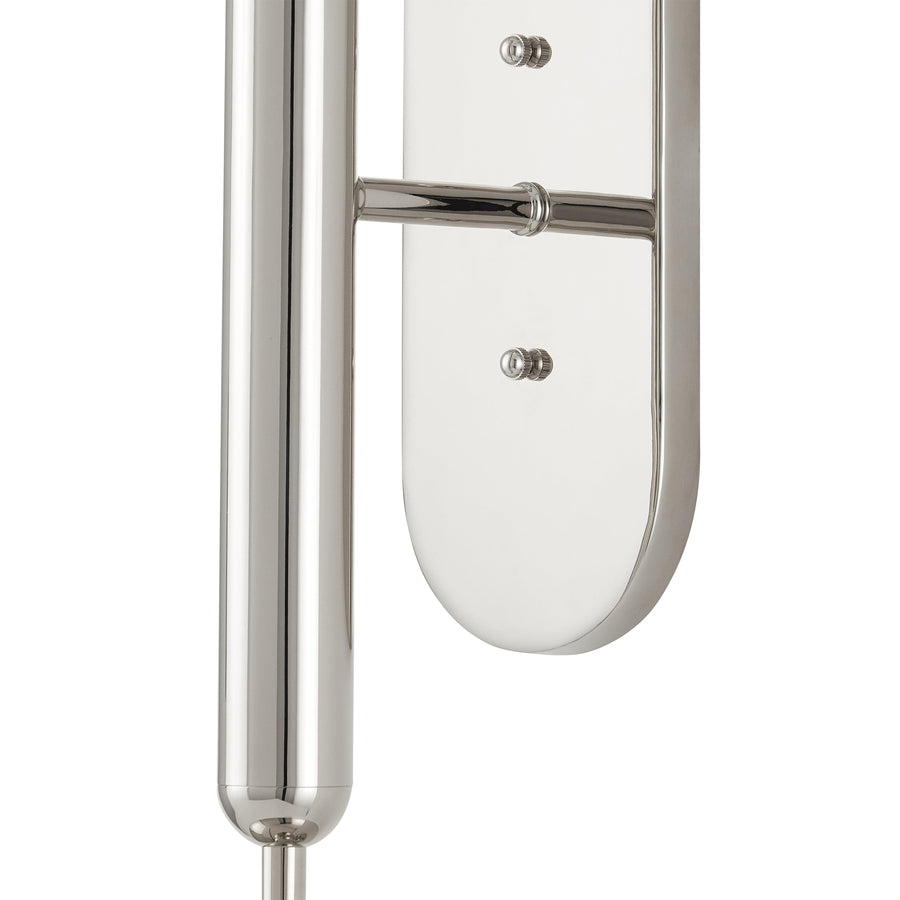 Barbican Double-Light Nickel Wall Sconce - Maison Vogue