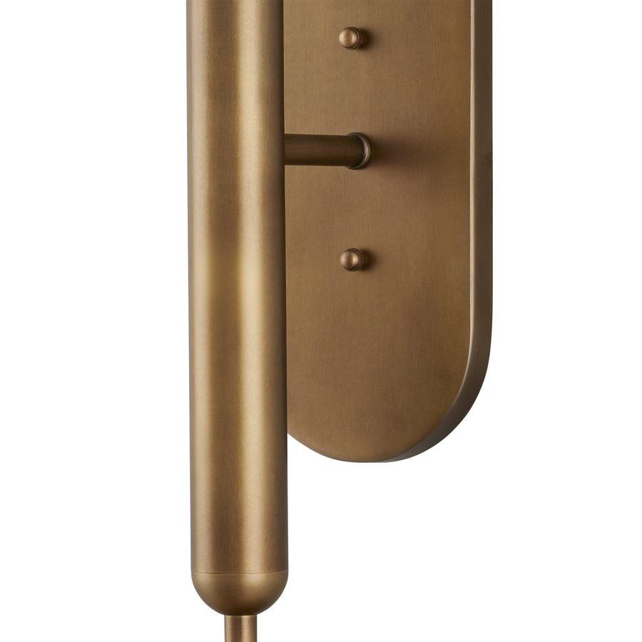 Barbican Double-Light Brass Wall Sconce - Maison Vogue