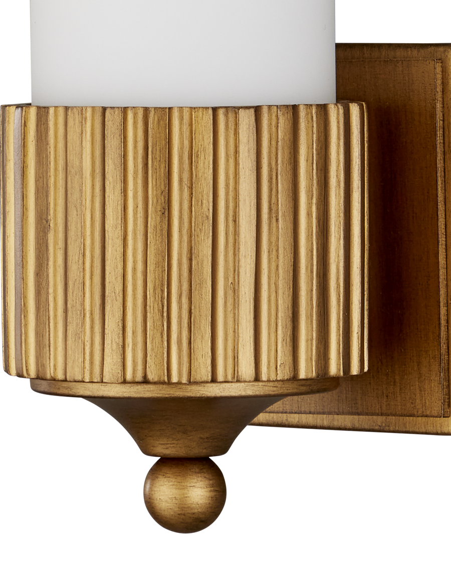 Bryce Gold Bath Wall Sconce-Gold/Frosted