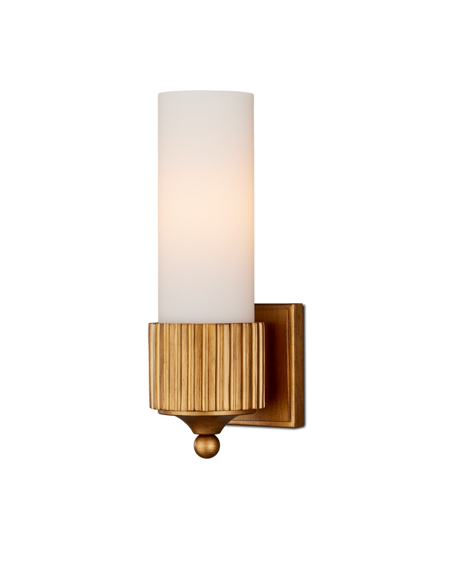 Bryce Gold Bath Wall Sconce-Gold/Frosted