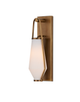 Brompton Brass Bath Wall Sconce-Antique Brass/Opaque