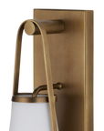 Brompton Brass Bath Wall Sconce-Antique Brass/Opaque