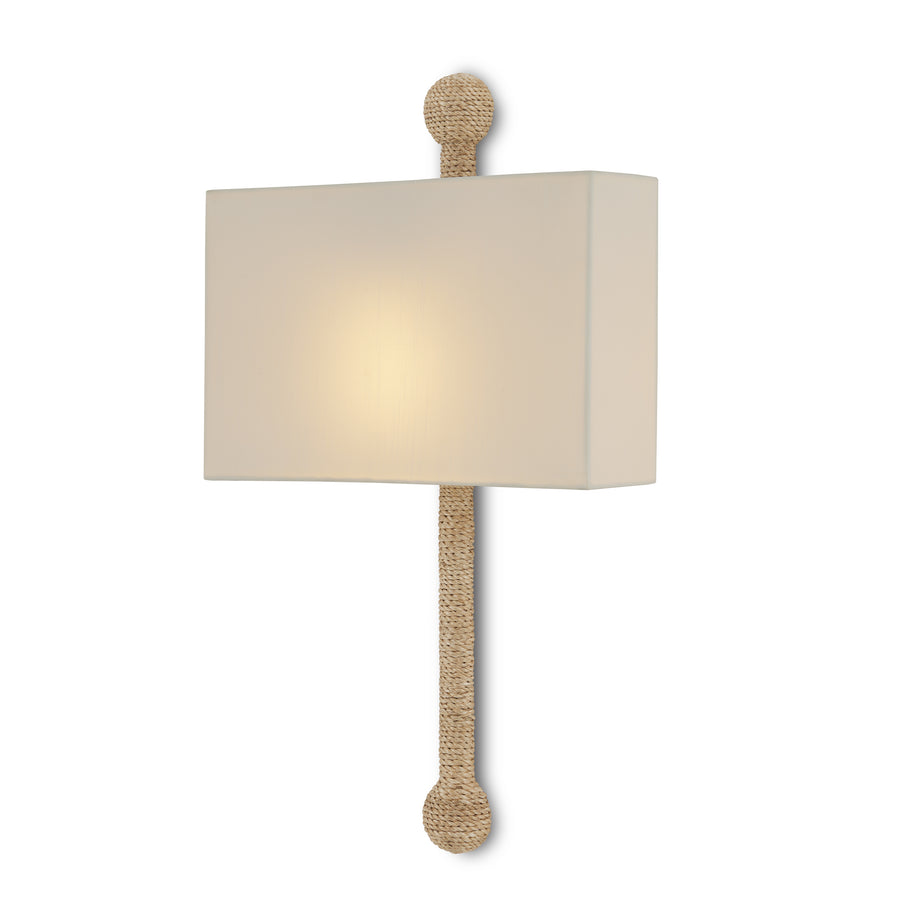 Senegal Wall Sconce, White Shade