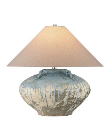 Catania Antique Blue Drip Table Lamp