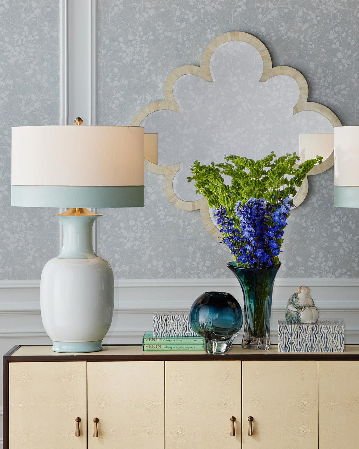 Kora Large Blue Table Lamp