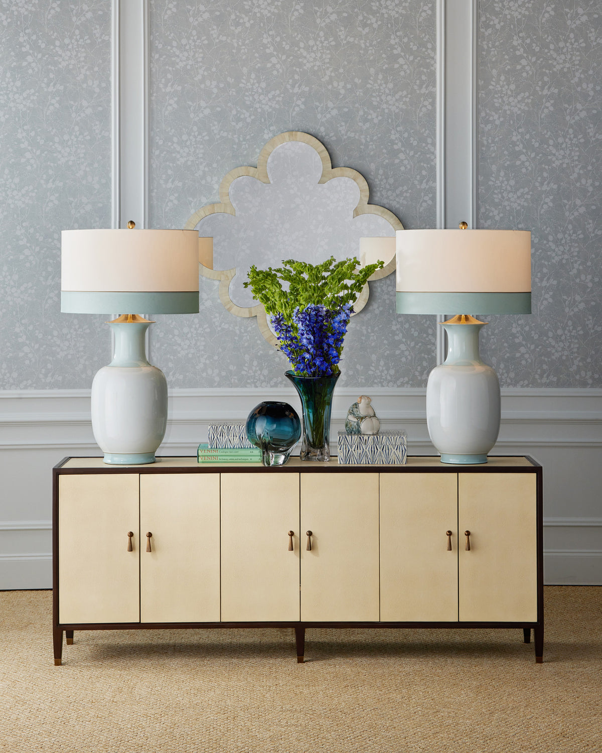 Kora Large Blue Table Lamp