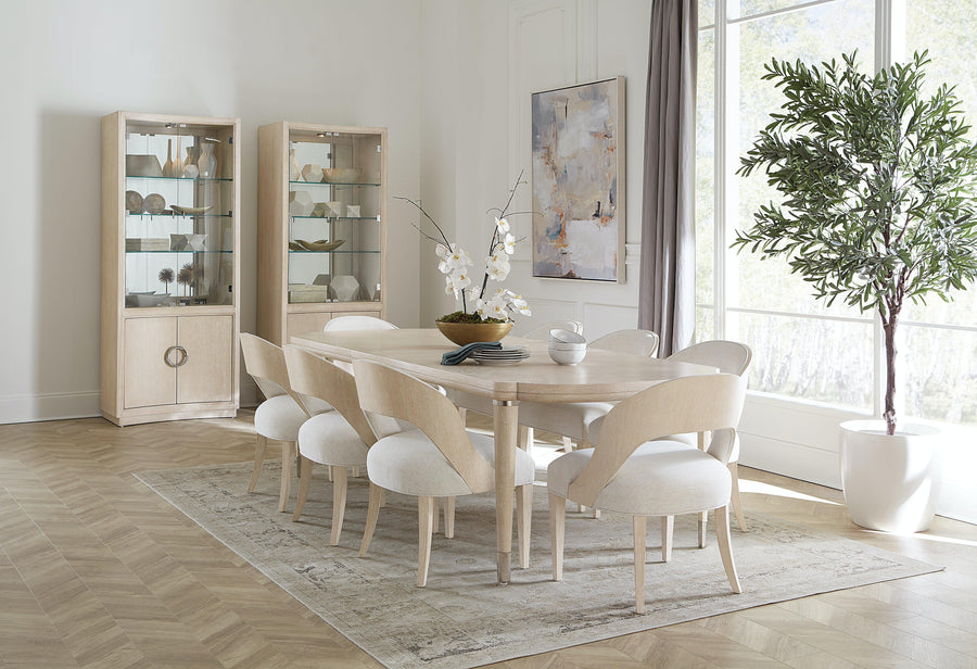 Nouveau Chic Rectangle Dining Table w/1-22in Leaf - Maison Vogue