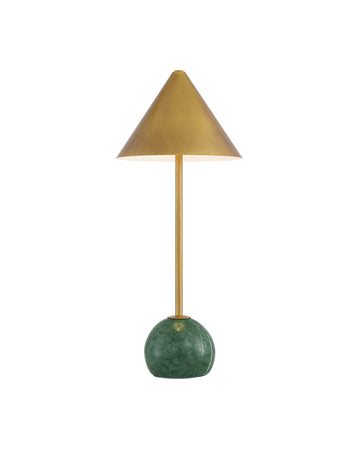 Journey Green & Brass Cordless Table Lamp