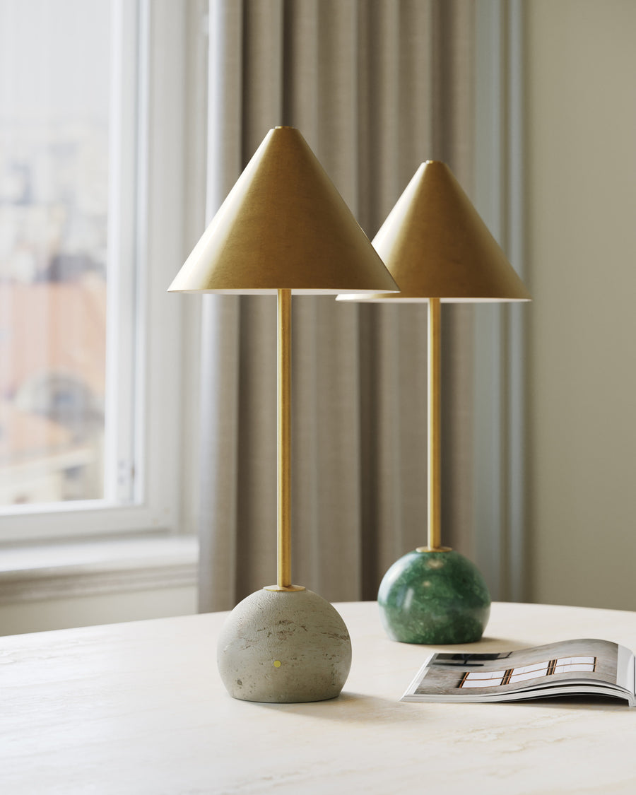 Journey Natural & Brass Cordless Table Lamp