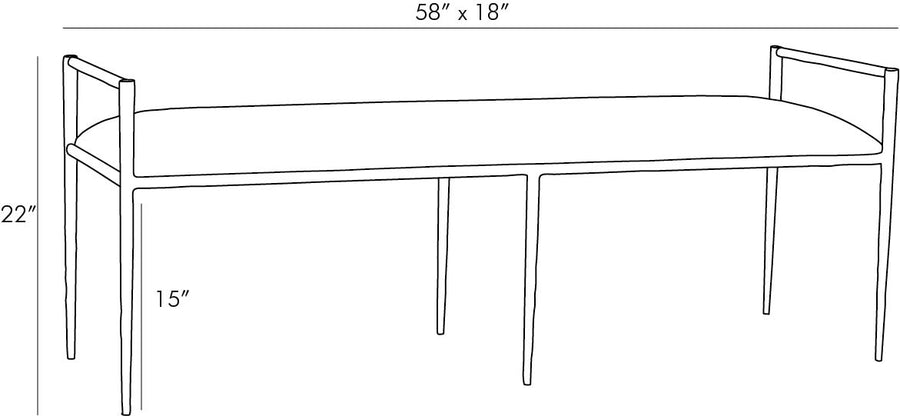 Barbana Bench-Natural Linen