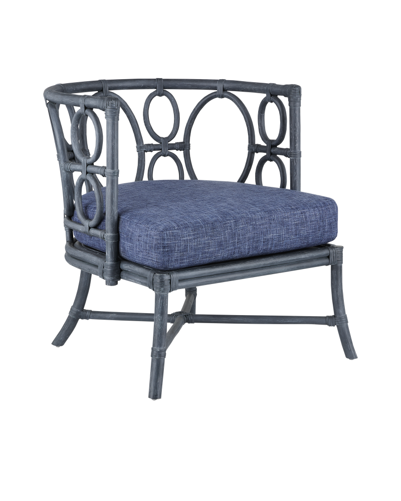 Tegal Navy Chair, Finn Indigo