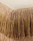 Jute Bronze Fringe Ottoman