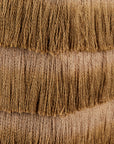 Jute Bronze Fringe Ottoman