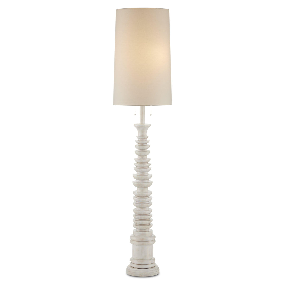 Malayan White Floor Lamp - Maison Vogue