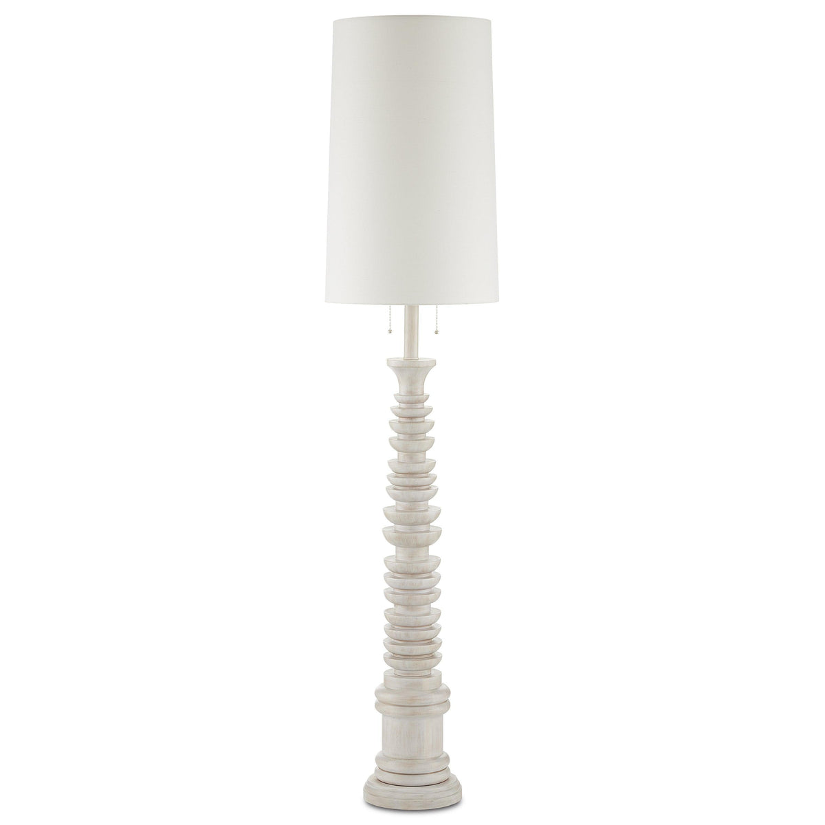 Malayan White Floor Lamp - Maison Vogue