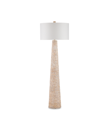 Birdsong Whitewash Floor Lamp