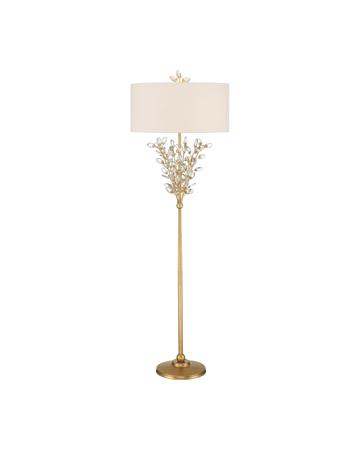 Forget-Me-Not Gold Floor Lamp