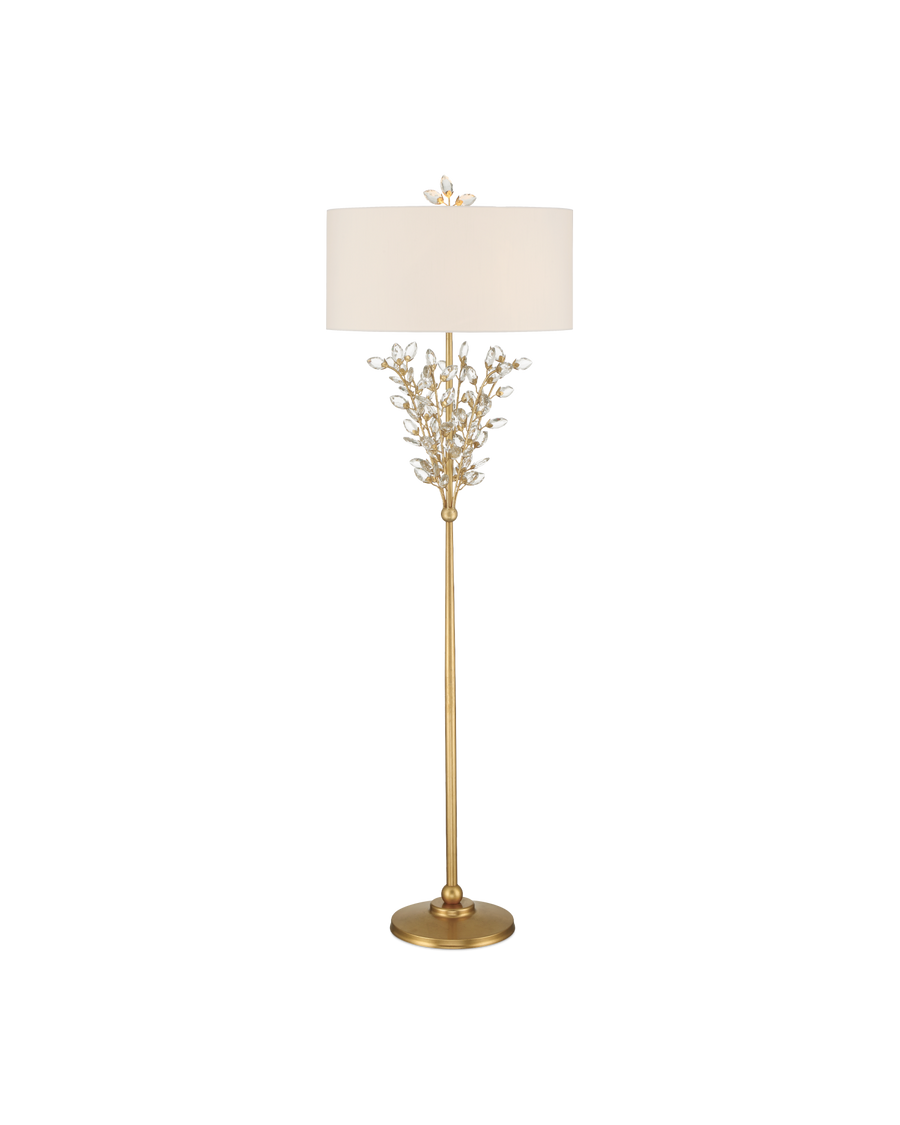 Forget-Me-Not Gold Floor Lamp