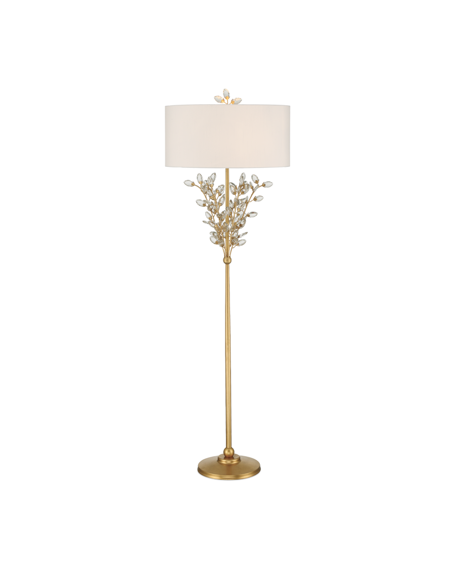 Forget-Me-Not Gold Floor Lamp