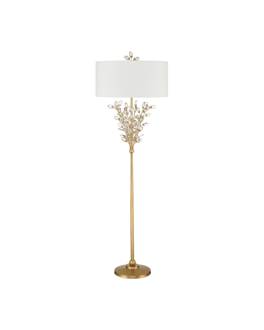 Forget-Me-Not Gold Floor Lamp