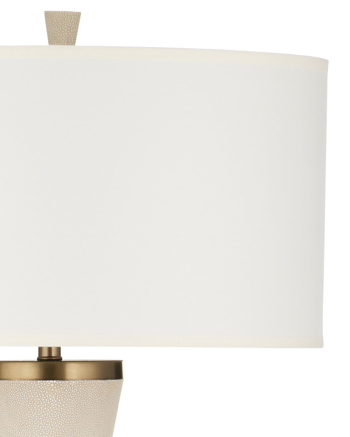 Galuchat Ivory Hourglass Floor Lamp
