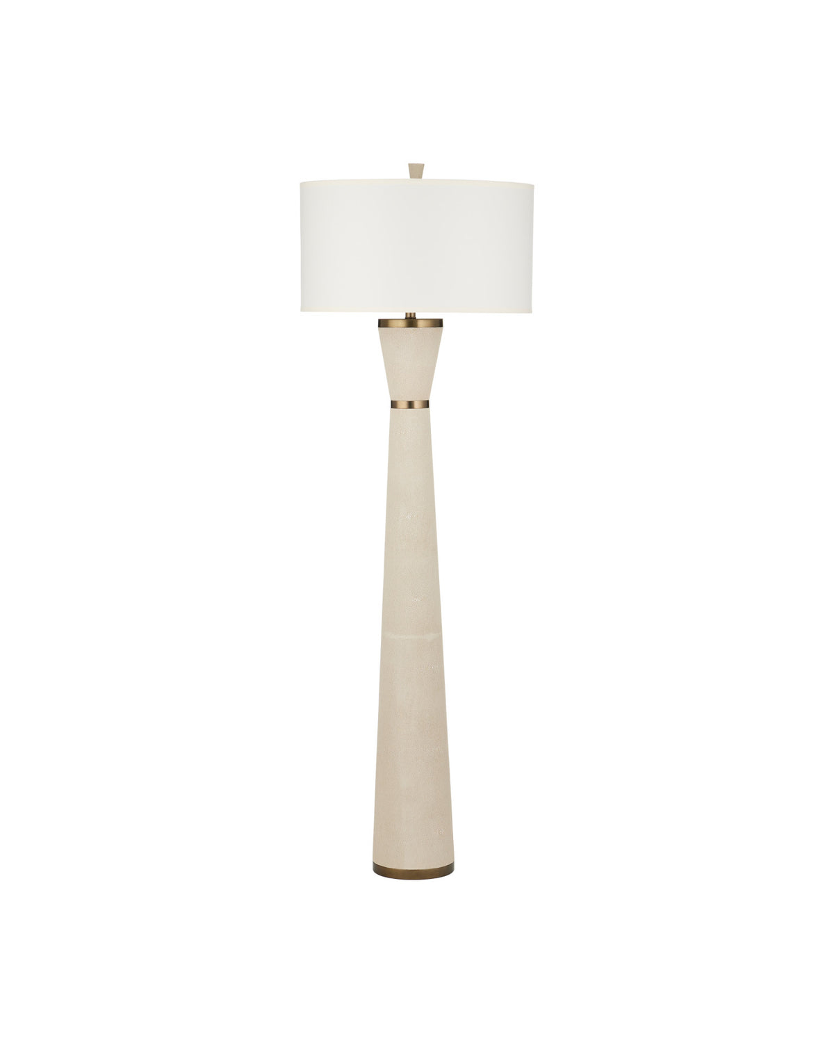 Galuchat Ivory Hourglass Floor Lamp