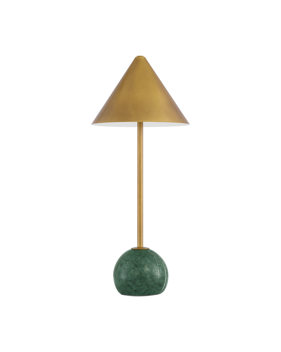 Journey Green & Brass Cordless Table Lamp