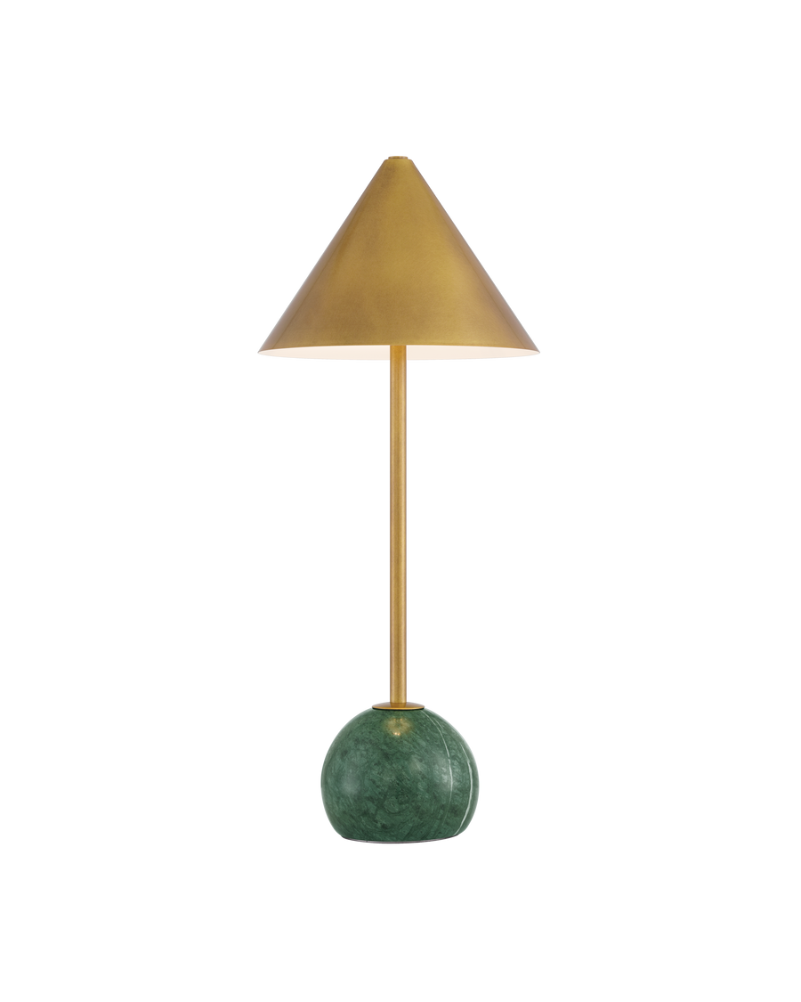 Journey Green & Brass Cordless Table Lamp