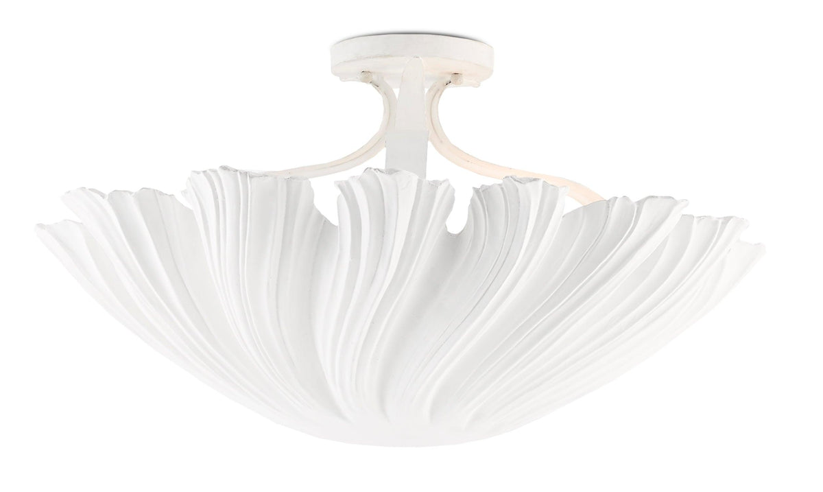 Hadley White Semi-Flush Mount - Maison Vogue