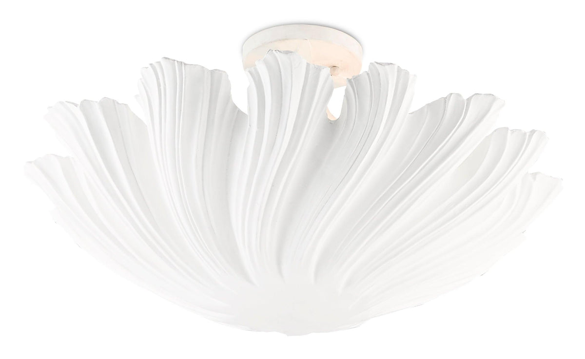 Hadley White Semi-Flush Mount - Maison Vogue