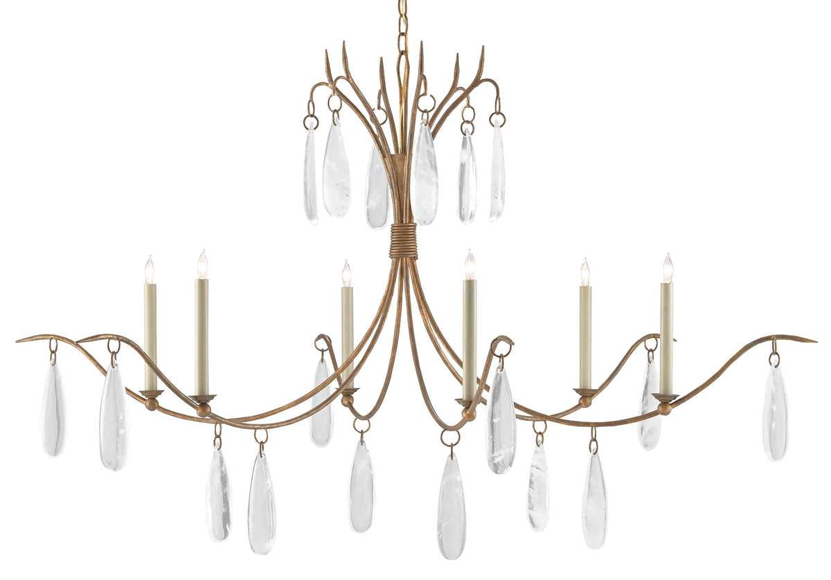 Marshallia Large Gold Chandelier - Maison Vogue