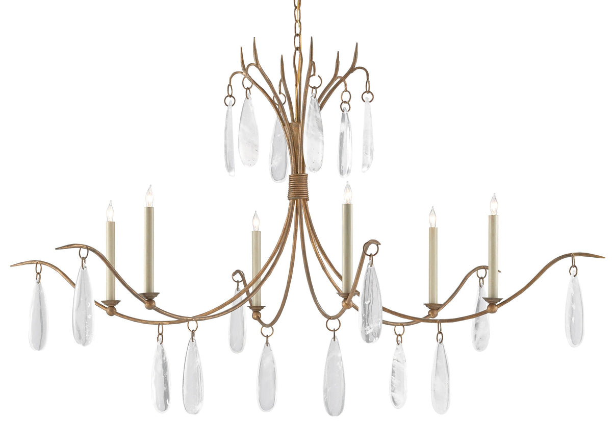 Marshallia Large Gold Chandelier - Maison Vogue