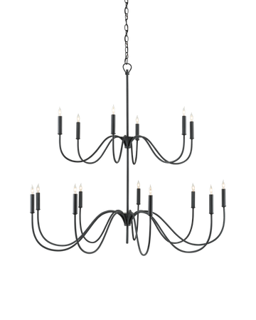 Tirrell Medium Black Chandelier