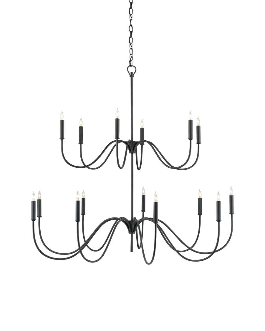 Tirrell Medium Black Chandelier