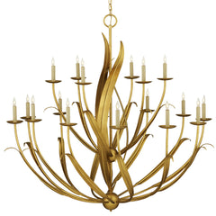 Menefee Large Gold Chandelier - Maison Vogue