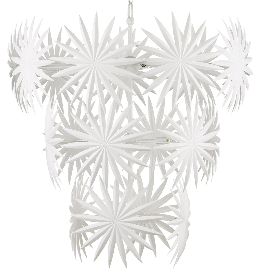 Bismarkia Large White Chandelier - Maison Vogue