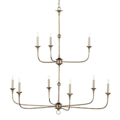 Nottaway Bronze Large Two-Tier Chandelier - Maison Vogue